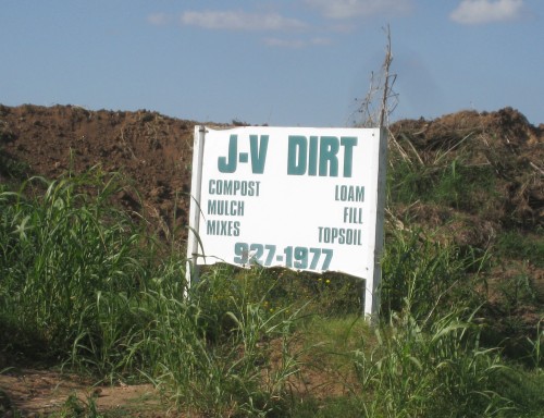 sign for J-V Dirt